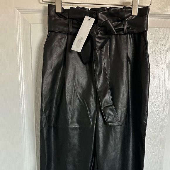 BB Dakota Steve Madden skin in the game Black Faux Leather Pants size 6 - Picture 4 of 14